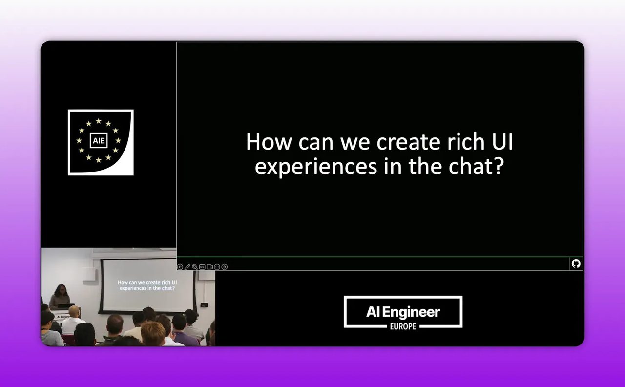 สไลด์คำถาม How can we create rich UI experiences in the chat