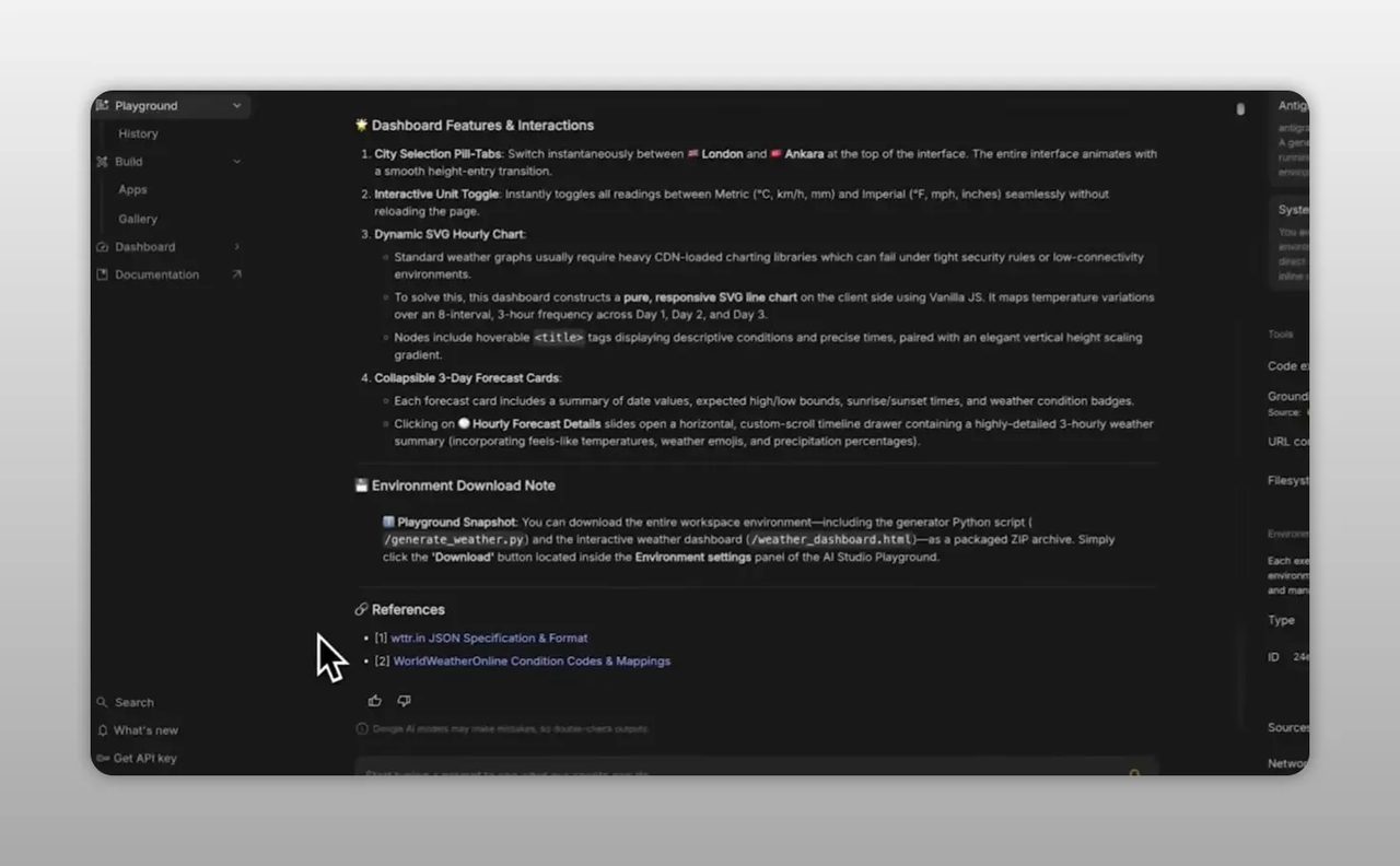 หน้าแก้ไขคำสั่ง agent ใน AI Studio พร้อมหัวข้อและข้อความอธิบายหลายบรรทัด
