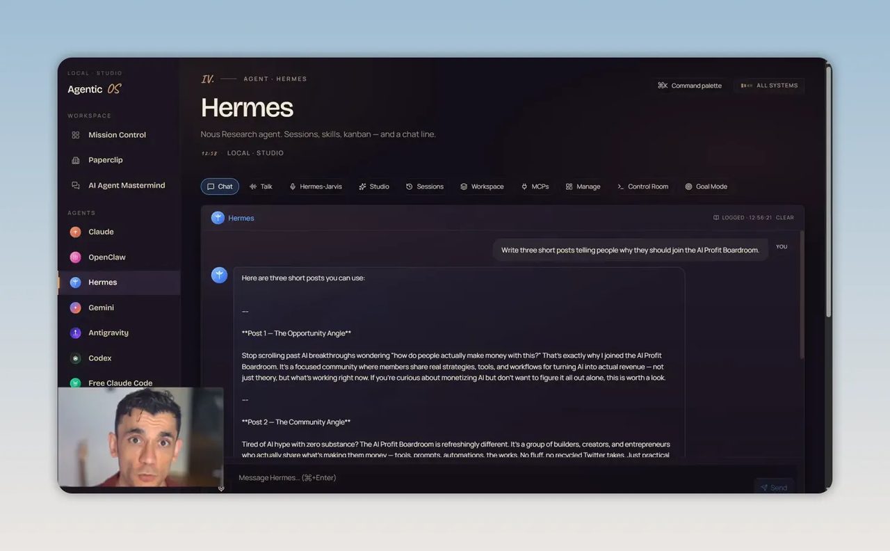 หน้าจอ Kanban ของ Agent OS มีรายการงานด้านบนและคอลัมน์สถานะหลายช่องด้านล่าง