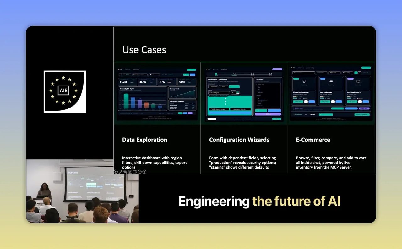 สไลด์ Use Cases แสดงตัวอย่าง Data Exploration Configuration Wizards และ E-Commerce