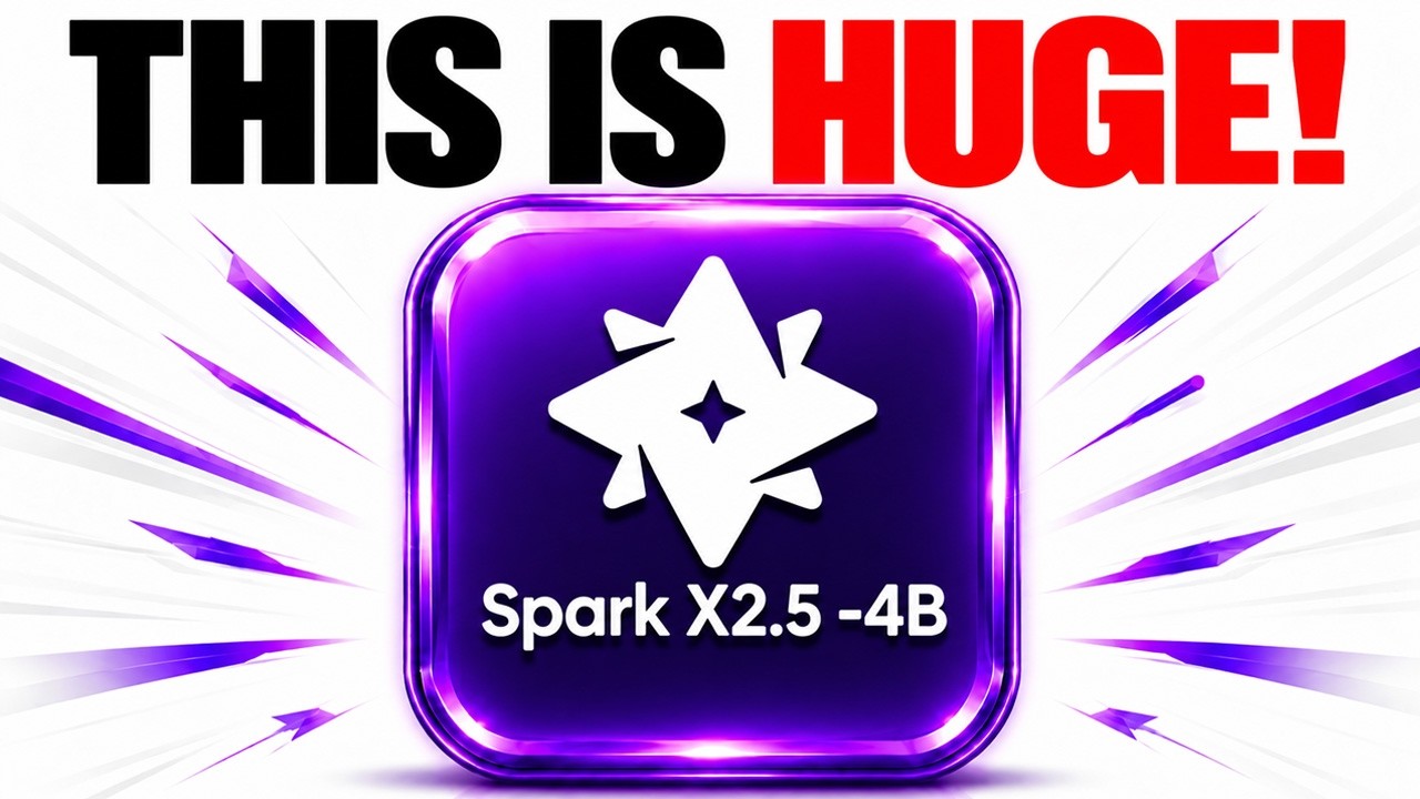 ภาพปกวิดีโอต้นทาง แสดงชื่อ Spark X2.5-4B บนไอคอนสีม่วง
