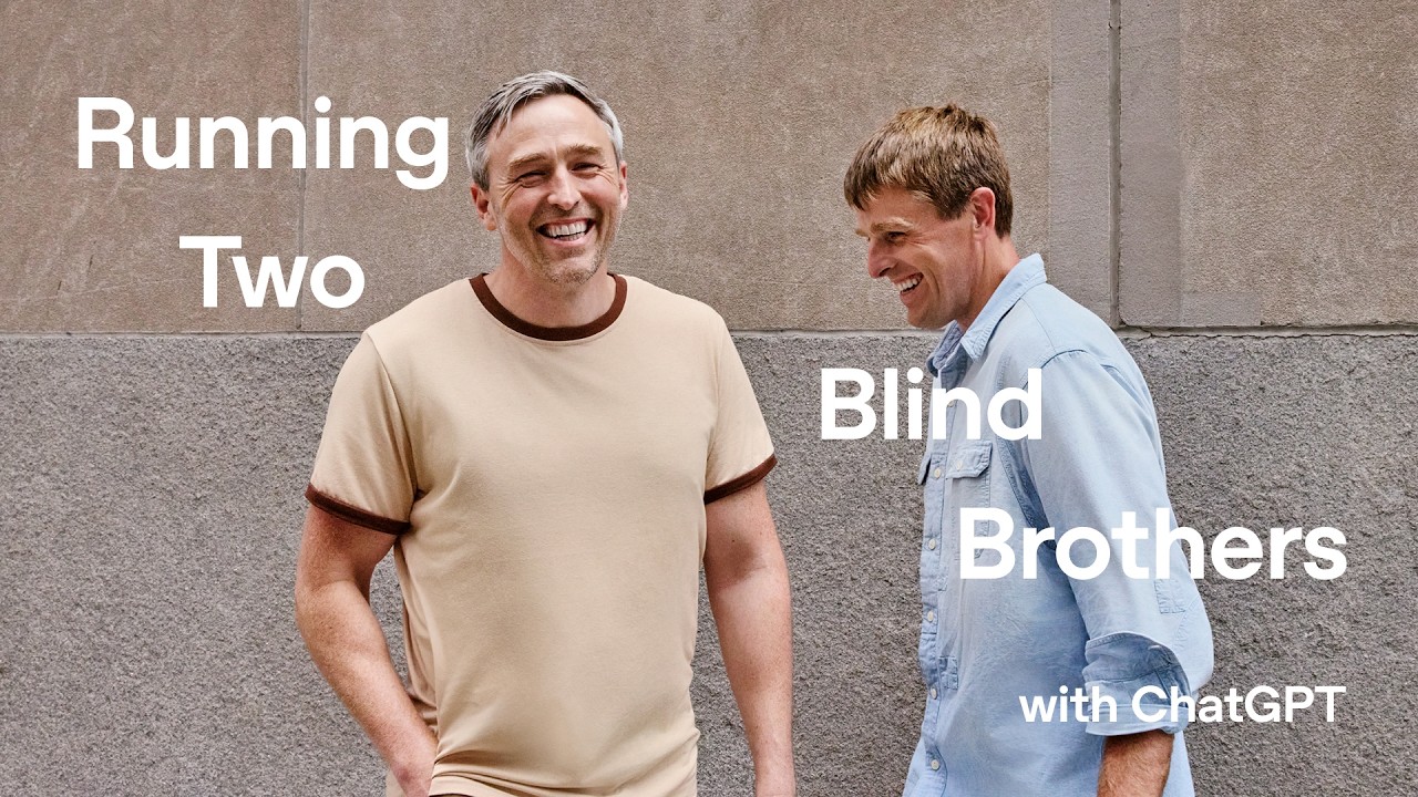 ภาพปก Two Blind Brothers แสดงพี่น้องสองคนยืนสนทนากัน