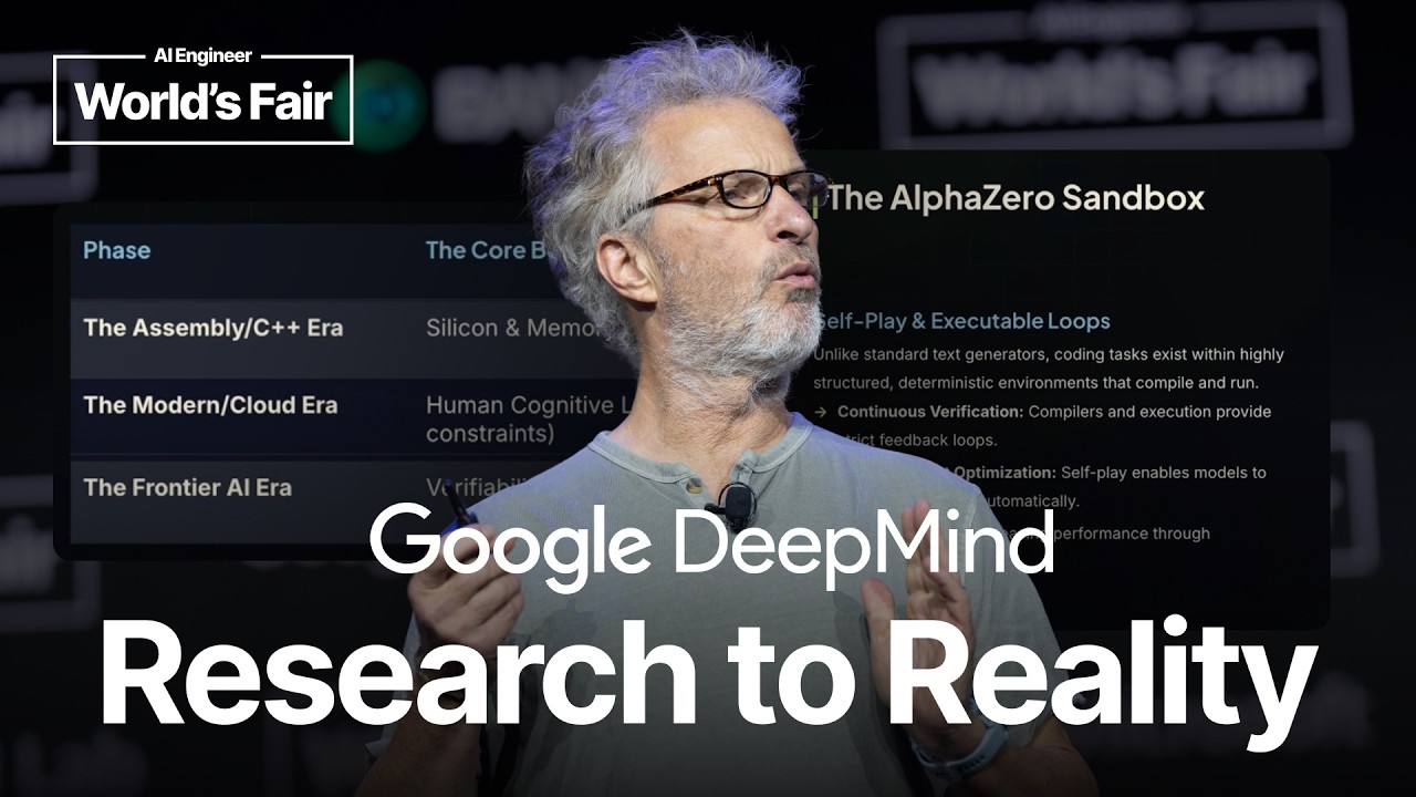 video thumbnail for 'Research to Reality with Google DeepMind — Benoit Schillings, Google DeepMind, VP of Technology'