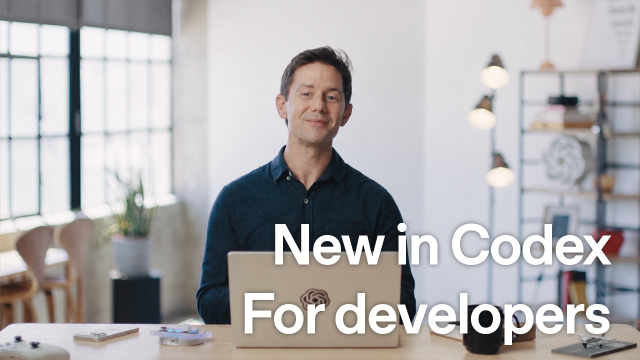 video thumbnail for 'Codex just got better for developers'