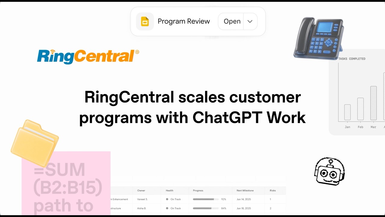 video thumbnail for 'RingCentral Scales Customer Programs with ChatGPT Work'