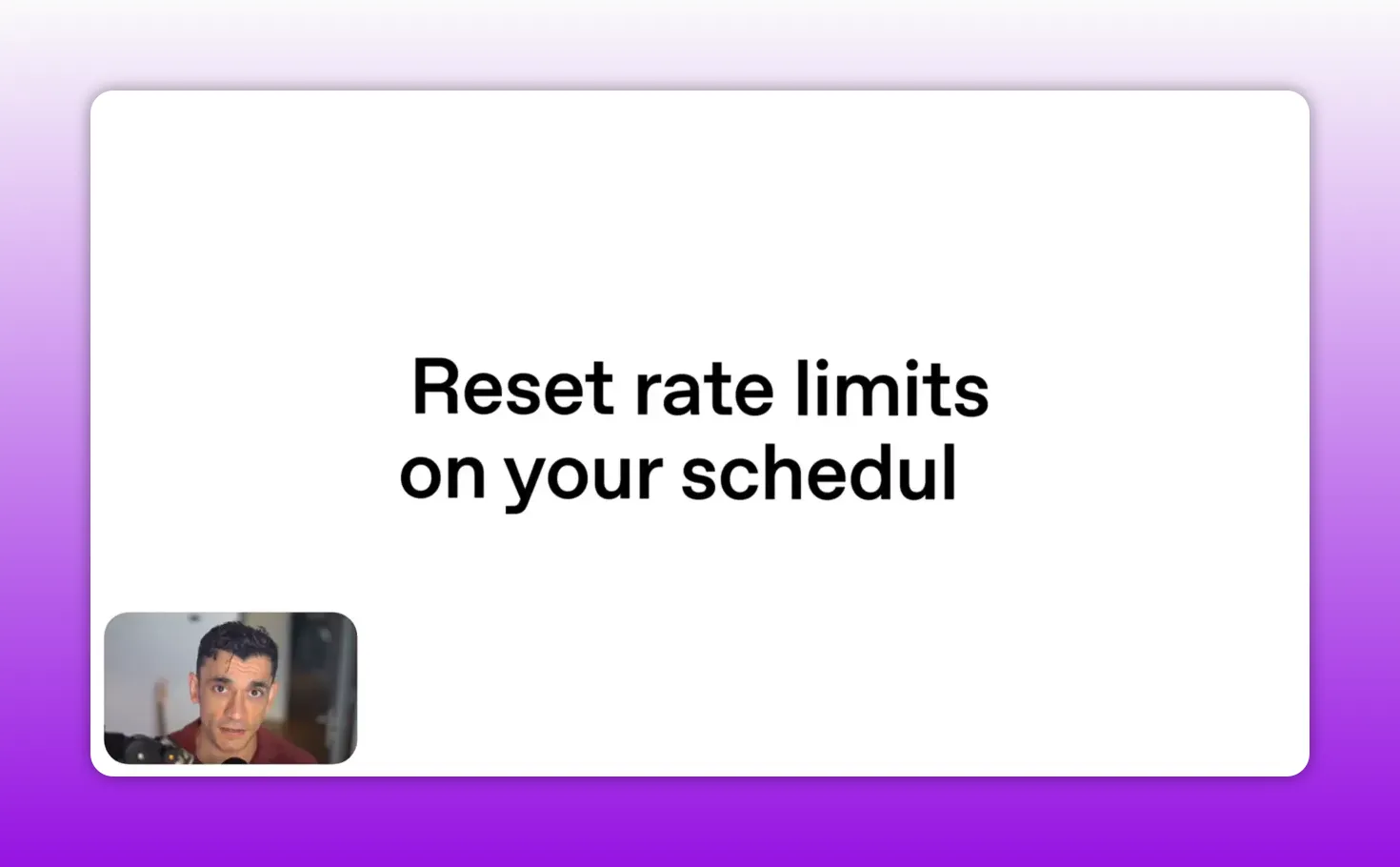 ข้อความบนหน้าจอเขียนว่า reset rate limits on your schedule