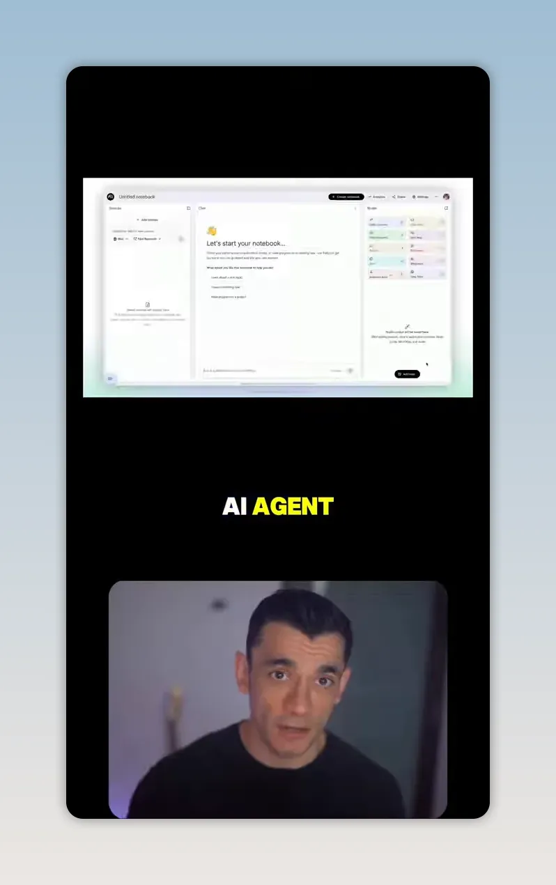 หน้าจอ Google NotebookLM แสดงอินเทอร์เฟซการทำงานหลัก