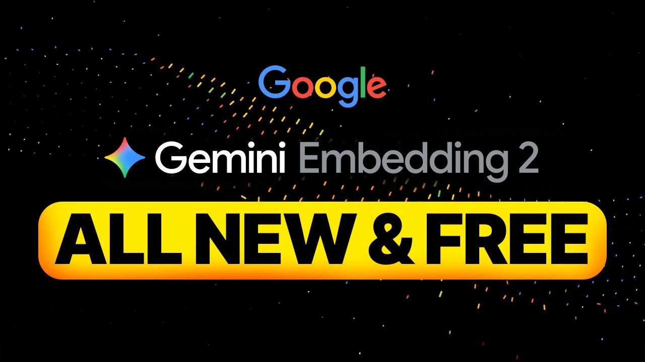 video thumbnail for 'NEW Gemini Embedding 2 Update is INSANE!'