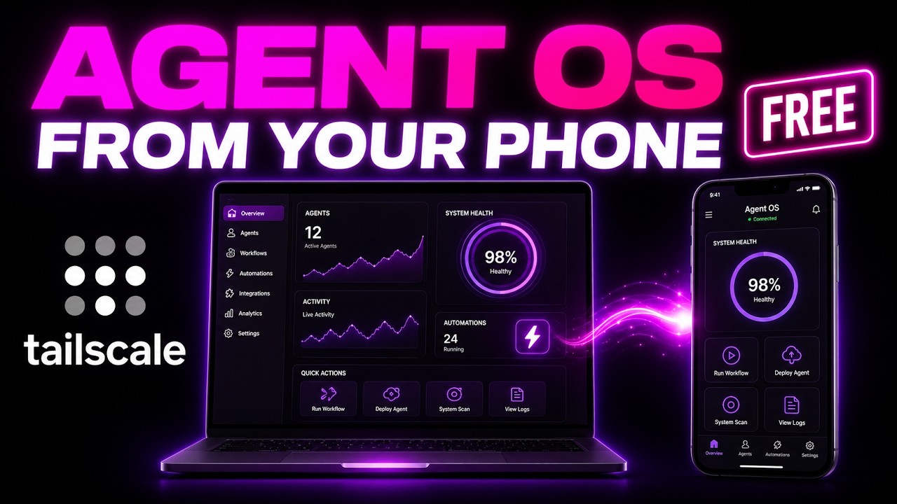 video thumbnail for 'Agent OS + Tailscale: FREE AI Everywhere!'