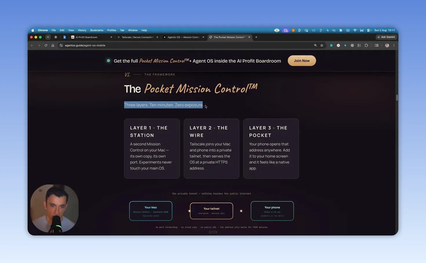 แผนภาพ Pocket Mission Control แสดงสามชั้น Station Wire และ Pocket