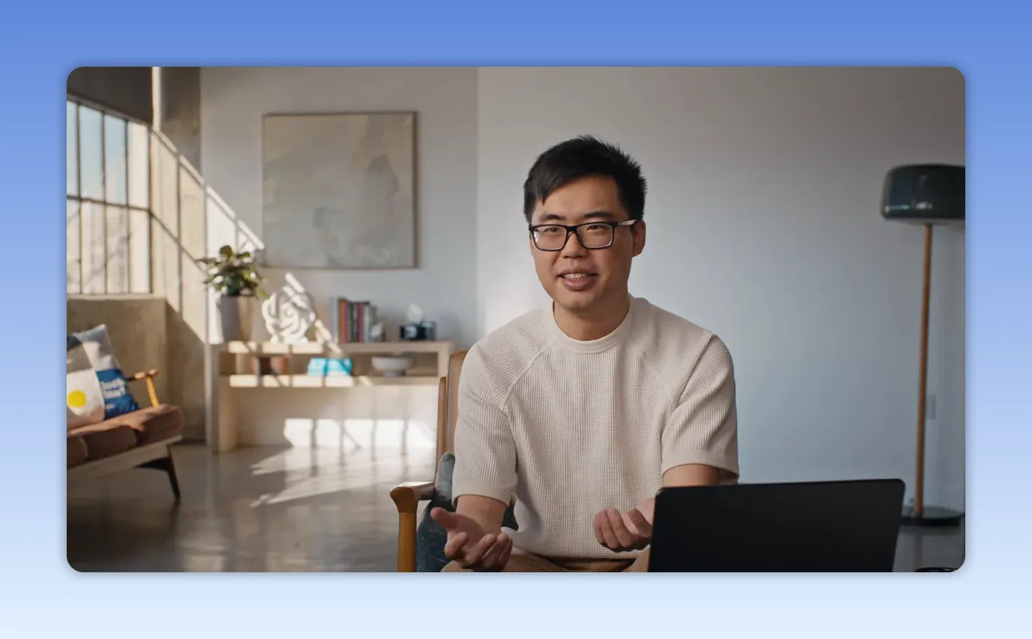 Boyuan Chen พูดคุยระหว่างเดโม ChatGPT Images 2.0 ต่อหน้าลาโปท็อป
