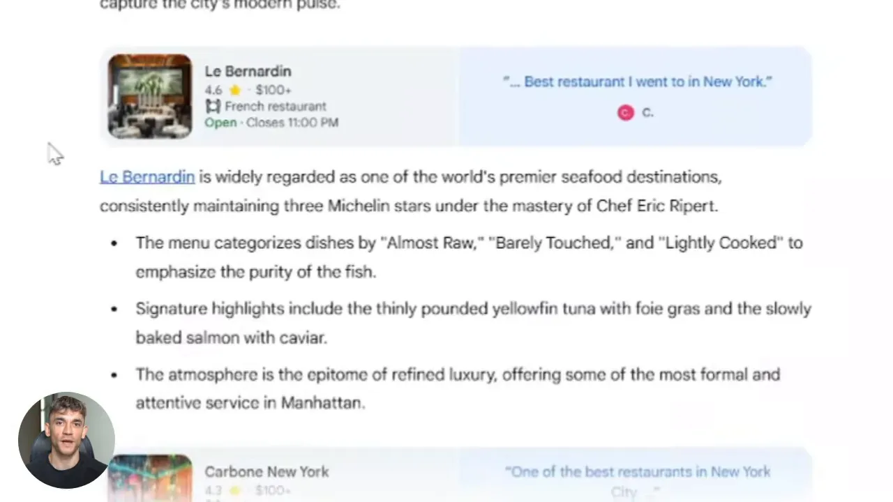 Google Maps แสดงรายละเอียดร้านอาหารพร้อมคะแนนและข้อมูลสำคัญ
