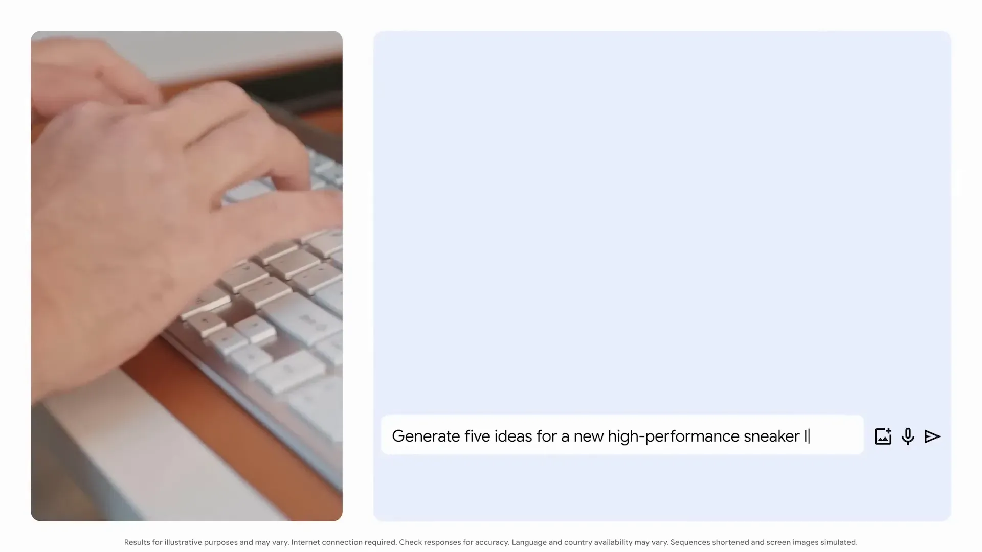 ตัวอย่างการสร้าง prompt สำหรับรองเท้ากีฬา