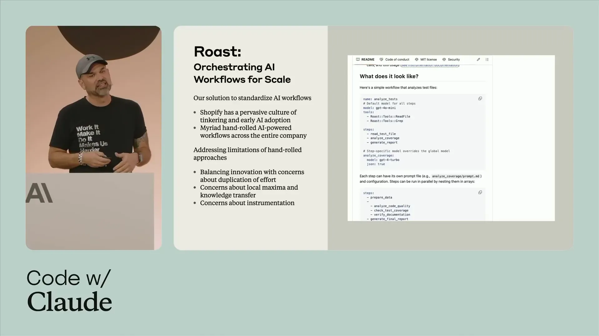 โครงสร้าง workflow definition ใน Roast ที่ช่วยจัดการขั้นตอนอย่างเป็นระบบ