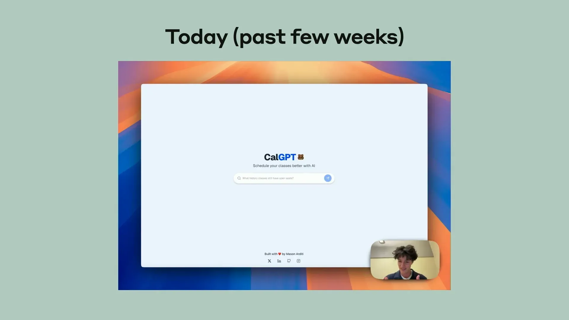 เดโมแอป Cal GBT สำหรับช่วยจัดตารางเรียนที่ UC Berkeley